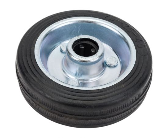 Колесо промышленное со стальным ободом, литой резиновой шиной и роликовым подшипником (D75 мм; 12 мм) Tech-Krep 127468 
