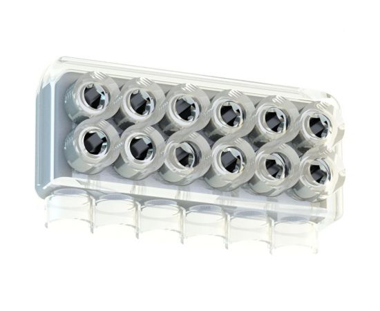 Распределительный коннектор IPRO (14260) к6 на 6 клемм 130а 85x30x45мм с усиленной фиксацией жил 1267 