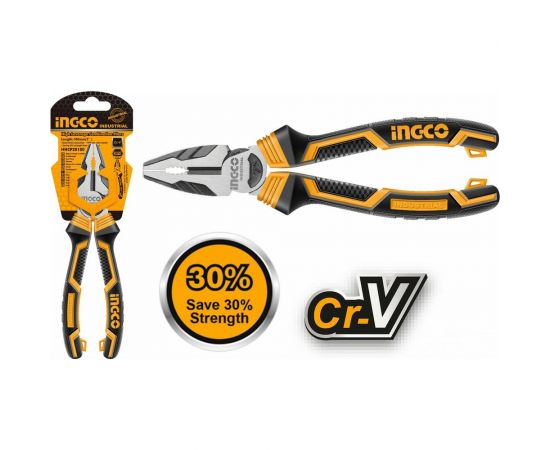 Комбинированные плоскогубцы INGCO 180мм INDUSTRIAL HHCP28180 – изображение 3