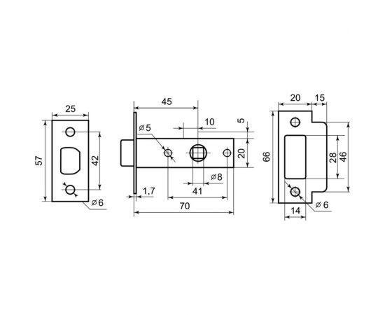Межкомнатная защелка Фабрика замков 100 CP СТ-00001113 – изображение 4