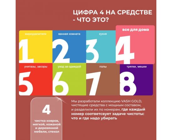 Средство для чистки ковров и мягкой мебели VASH GOLD 500 мл., спрей 307710 – изображение 5