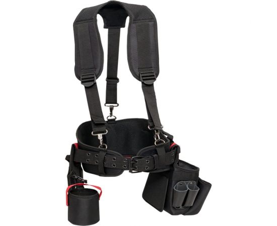 Пояс монтажника EKF с 3 сумками и разгрузочными ремнями C-15 