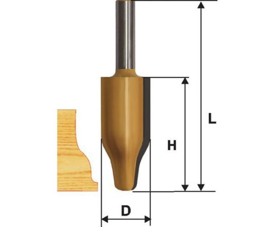 Фреза фигирейная вертикальная (25.4х41.3 мм; хвостовик 12 мм) по дереву Энкор 10585 