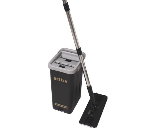 Швабра с отжимом и ведром ZETTER premium s (6,5 л) черное Home-bs-b 
