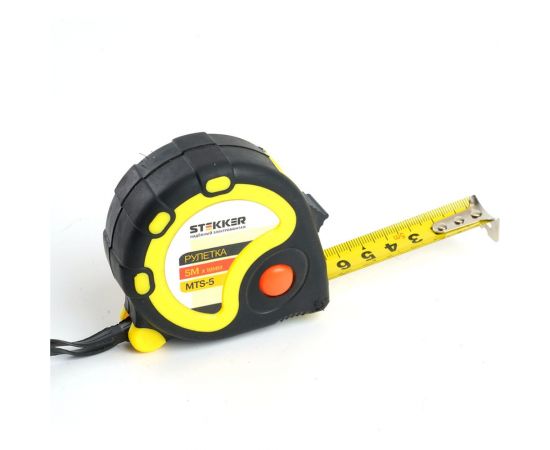 Рулетка STEKKER 5 м х 16 мм, магнит, прорезиненное покрытие, MTS-5, 39783 – изображение 6