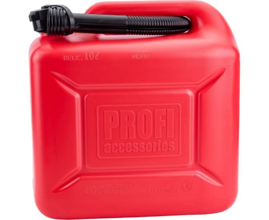 Канистра 10 л, красная для топлива в комплекте с крышкой и лейкой 3ton 55298 – изображение 2