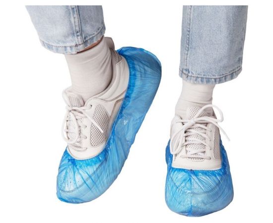 Медицинские одноразовые бахилы Элегрин из пнд, синие, 50 пар ГП ПНД-8/1р-С/3000 – изображение 3