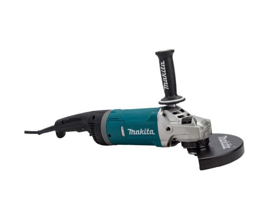 Угловая шлифовальная машина Makita 230 мм, 2700 Вт, 6600 об., плавн. пуск, антивиб рук., антирестарт, расцепляющая муфта, тормоз дв., суперфланец, 6.5 кг GA9080FX1 – изображение 3