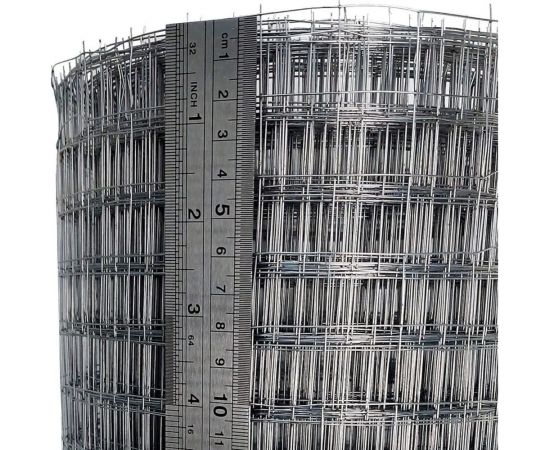 Сварная оцинкованная сетка КБР диаметр проволоки 0.6мм, ячейка 20x20мм, 1-25м KBR20200625ZNA – изображение 2