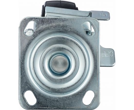 Колесо поворотное с боковым тормозом (100 мм; игольчатый подшипник; грузоподъемность 120 кг; чугун; резина) СТЕЛЛА-ТЕХНИК N29100B1 – изображение 4