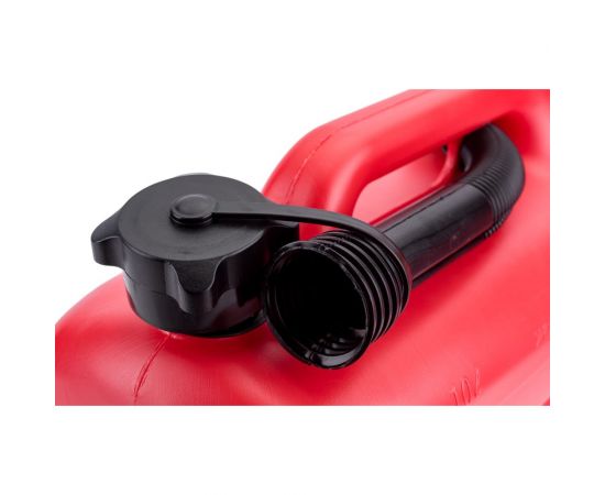 Канистра 10 л, красная для топлива в комплекте с крышкой и лейкой 3ton 55298 – изображение 4