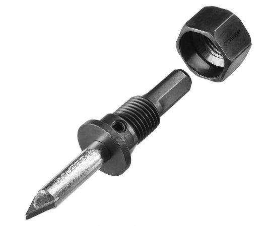 Коронка-чашка в сборе с державкой и сверлом ЗУБР Профессионал 76х25 мм, карбид-вольфрамовая крошка 33360-076_z01 – изображение 5