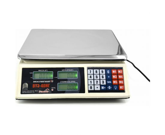 Электронные торговые весы ЭЛЕКТРОПРИБОР ВТЭ-40НГ 