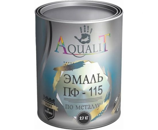 Эмаль Aqualit ПФ-115 красная, 2.7 кг pvpsz035 