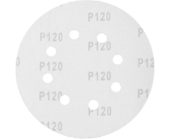 Круг абразивный перфорированный шлифовальный под ""липучку"" (5 шт; 150 мм; Р120) ТУНДРА 5354668 – изображение 3