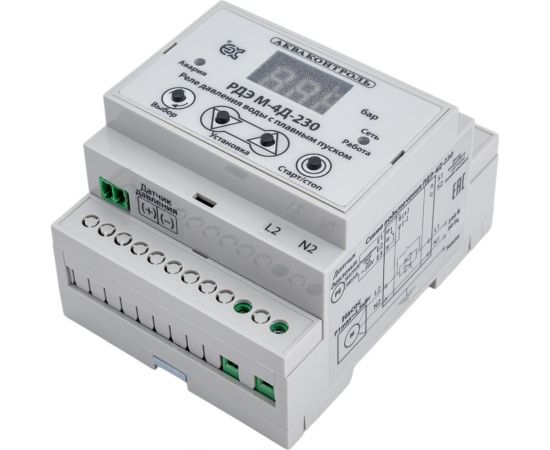 Реле давления воды с плавным пуском и выносным датчиком 4-20 мА для насоса EXTRA АКВАКОНТРОЛЬ РДЭ-М-4Д-230-7-10 – изображение 4