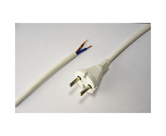 Сетевой шнур Мастер Тока ПВСбм 2x0,75, белый 10А, без заземления, 1,5м, вк СШ0032 – изображение 2