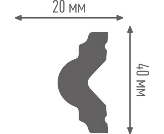Молдинг ПЛИНТЭКС M2 40/20 дюрополимер 14607173941715 – изображение 2