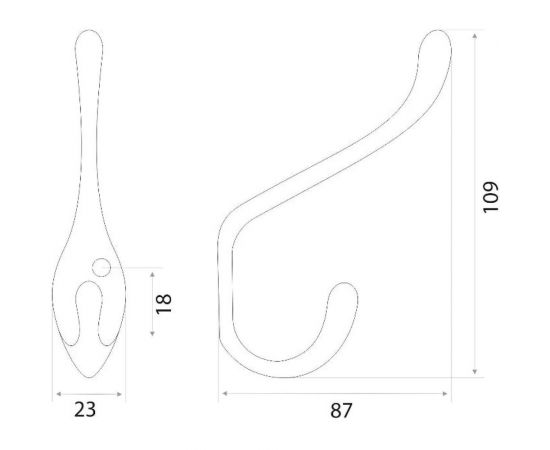 Крючок Trodos 04.04.03 Титан белый 302022 – изображение 2
