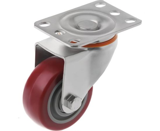 Колесо аппаратное полиуретановое поворотное с площадкой 31075S (75 мм; 100 кг) А5 1005790 