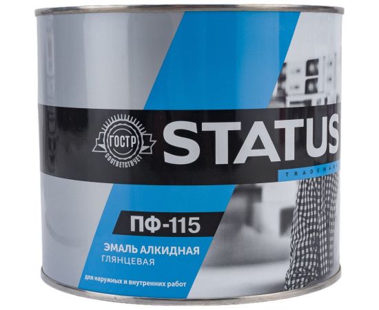 Краска атмосферостойкая Радугамалер STATUS ПФ-115 парижская зелень 1,8 кг 4650001278456 