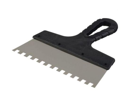 Зубчатый шпатель нержавеющая сталь 200мм зуб 8х8мм Jettools 6303К 