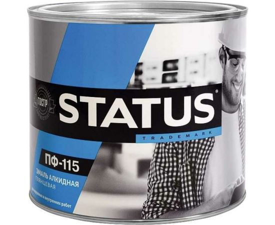 Краска атмосферостойкая Радугамалер STATUS ПФ-115 черная 1,8 кг 4650001278654 