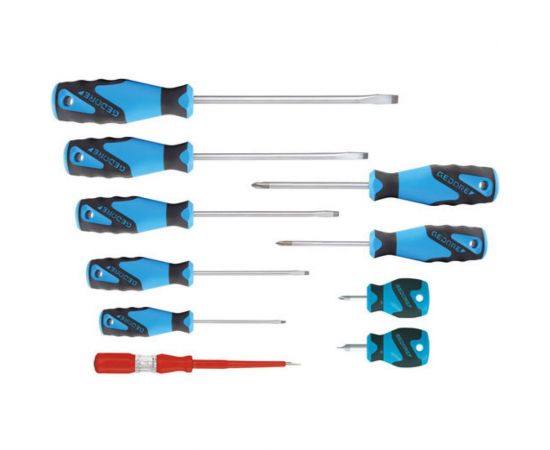 Набор отверток с трехкомпонентными рукоятками 10 предметов GEDORE IS 3-8 PH 1-2 1482343 