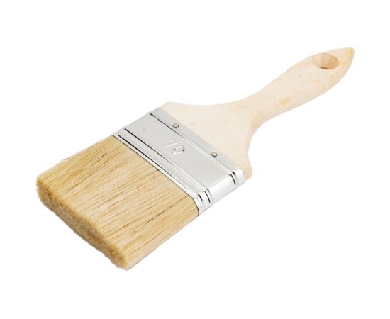 Кисть плоская MAKO светлая смесь щетины, дерев. ручка, оправа из белой жести 352970k 