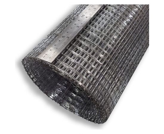 Сварная оцинкованная сетка KBR диаметр проволоки 0.6 мм, ячейка 10x10 мм, 1х15 м KBR10100615ZNA – изображение 2