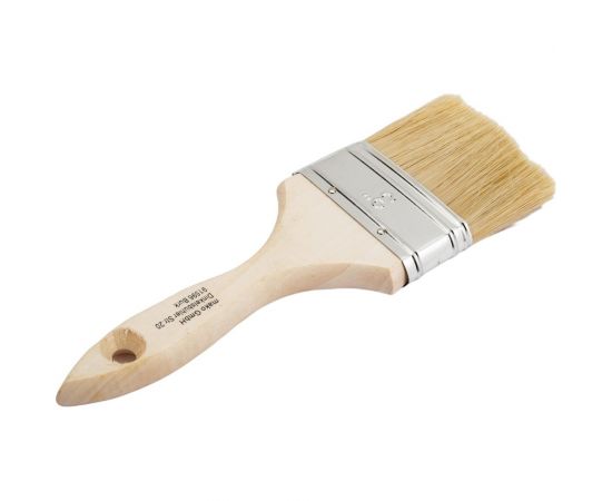 Кисть плоская MAKO светлая смесь щетины, дерев. ручка, оправа из белой жести 352970k – изображение 4