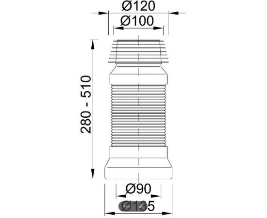 Гофрированное соединение для туалета STYRON STY-530-F – изображение 2