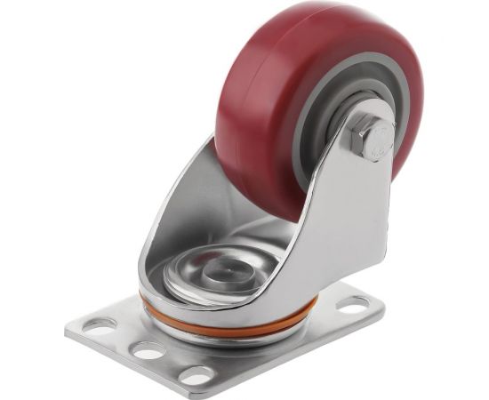 Колесо аппаратное полиуретановое поворотное с площадкой 31075S (75 мм; 100 кг) А5 1005790 – изображение 2