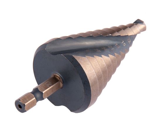 Сверло ступенчатое спиральное по металлу Special (7-36 мм; 11 ступеней; Р6М5) Monogram 101-040 – изображение 3