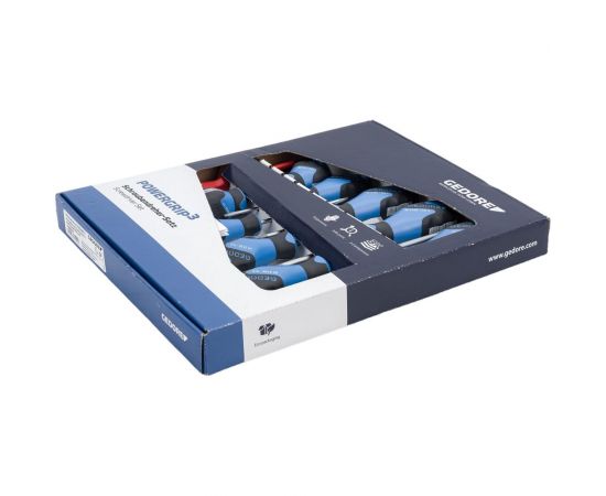 Набор отверток с трехкомпонентными рукоятками 10 предметов GEDORE IS 3-8 PH 1-2 1482343 – изображение 4