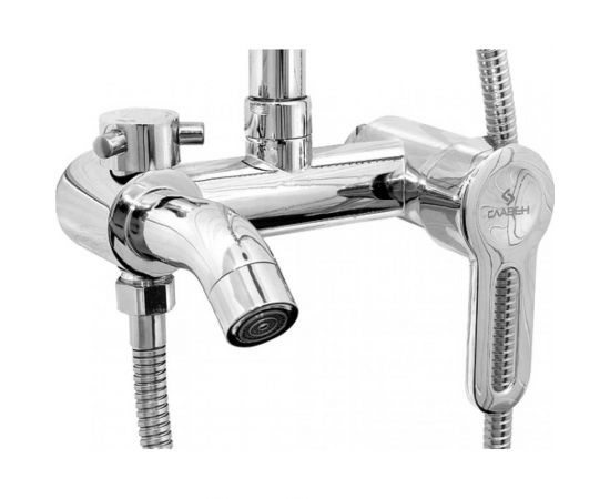 Смеситель для ванны Славен с верхним душем, комплект Т60. СЛ-ОД-Т60 – изображение 5