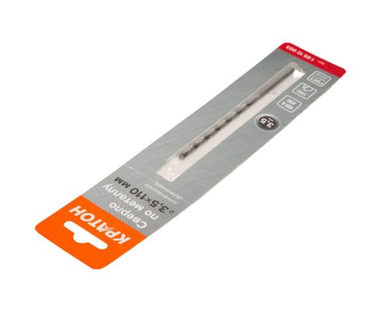 Сверло по металлу шлифованное удлиненное (3.5x110 мм) Кратон 1 05 12 003 – изображение 3