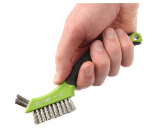 Набор щёток-мини Дело Техники с прорезиненными рукоятками, латунная, нержавеющая сталь, нейлоновая, 3 шт. 270059 – изображение 4