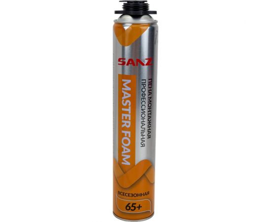 Профессиональная монтажная пена SANZ pu foam 65+, всесезонная, 850 г PU-FOAM-Allseason 