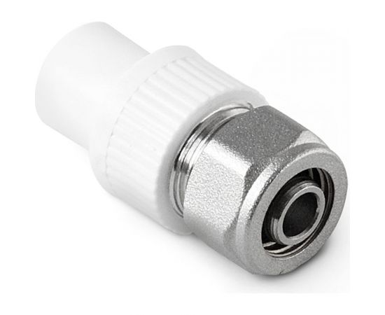 Переход на PEX или металлопластиковую трубу PRO AQUA PP-R Белый ШК 20x16 PA76008Pb 