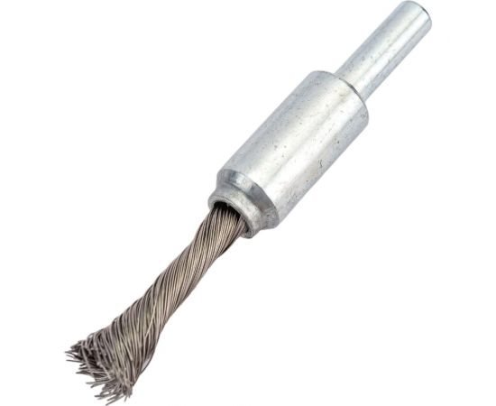 Щётка кистевая с хвостовиком плетеная один пучек 10x10x0.2 мм, INOX ПрофТим ЕО1010-IN-02 
