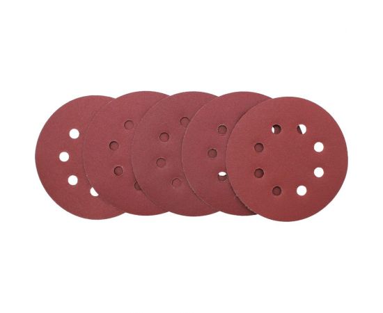 Круг абразивный шлифовальный под липучку с перфорацией 125 мм, Р180, 5 шт On 19-05-048 – изображение 3