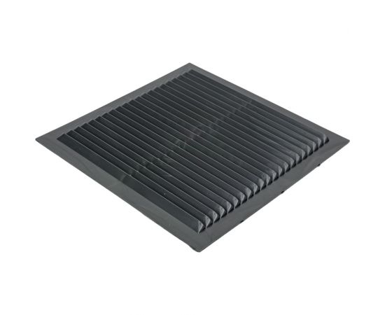 Решетка вентиляционная вытяжная (190x190 мм; пластик; графит) ВИЕНТО 1919В-графит – изображение 3