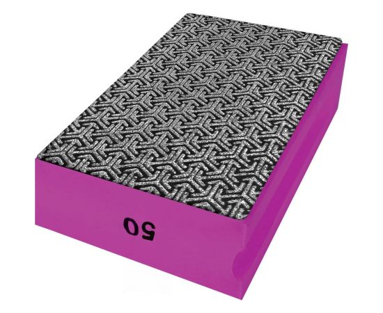 Губка алмазная гальваническая шлифовальная 90x55 мм, Р50 vertextools 90-55-50 – изображение 3