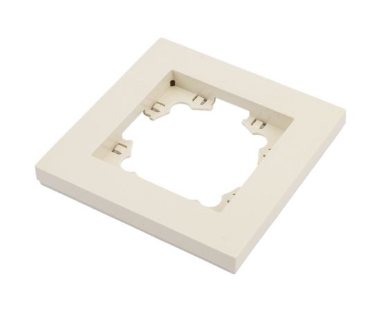 Одноместная горизонтальная рамка UNIVersal серия афина слоновая кость ivory еврослот A0053-I 