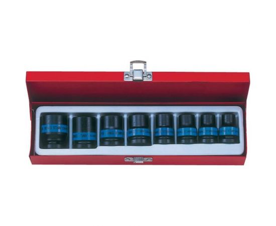 Набор ударных торцевых головок (1/2"", шестигранные, 10-24 мм, 8 предметов) KING TONY 4408MP 