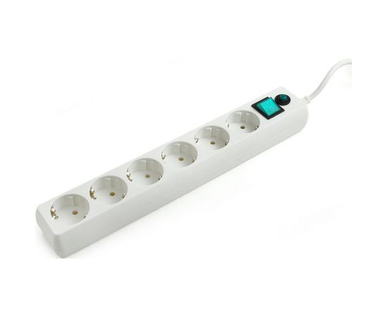 Сетевой фильтр 1.8м 6р белый Гарнизон EHW-6 