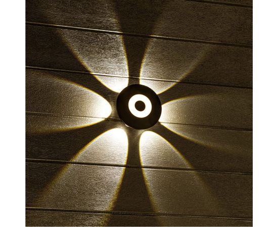 Настенный накладной светильник duwi NUOVO LED 8Вт ABS пластик 3000К IP 54 черный 6 лучей 24792 4 – изображение 11