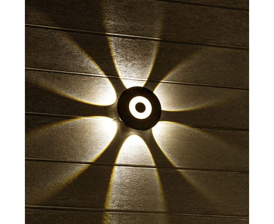 Настенный накладной светильник duwi NUOVO LED 8Вт ABS пластик 3000К IP 54 черный 6 лучей 24792 4 – изображение 10