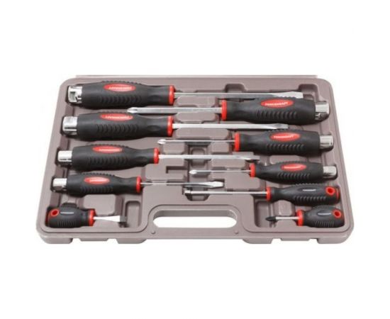 Набор отверток FORCEKRAFT силовые, магнитные, Profi, 10пр, в кейсе 26896 FK-7010 – изображение 3